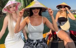 Khách Tây xếp hàng trải nghiệm "miền Tây giữa lòng phố cổ": Bộ môn thuyền thúng hot nhất hè này