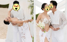 Cặp đôi diễn viên - ca sĩ Việt tổ chức lễ cưới ở biển, cô dâu diện hở đến mức chưa ai dám thử!