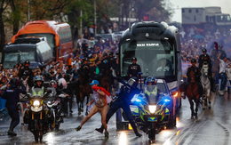 Đêm “hỗn loạn” từ đường phố đến sân Bernabeu của Real Madrid