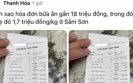 Xôn xao bữa ăn gần 18 triệu đồng ở Sầm Sơn