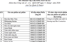 Thu hồi 511 sản phẩm mỹ phẩm do Công ty Việt Hương sản xuất