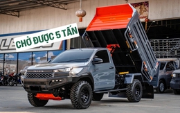 Toyota Hilux 'lột xác' thành xe ben mà không cần cắt xẻ: Chở tới 5 tấn, có cả cần cẩu tự bốc hàng