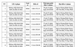 193 chủ xe ô tô, xe máy mang biển kiểm soát sau khẩn trương nộp phạt nguội theo Nghị Định 168