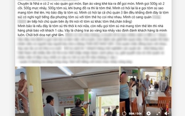 Xôn xao khách gọi tôm sú, quán mang ra tôm thẻ, nhân viên to tiếng: Chủ nhà hàng giải thích