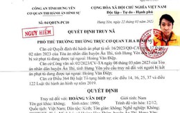 Quyết định truy nã Hoàng Văn Điệp SN 1990