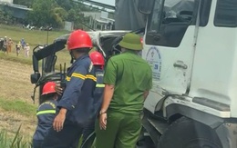 Hiện trường vụ tai nạn giao thông liên hoàn ở Tây Ninh khiến tài xế chết thảm