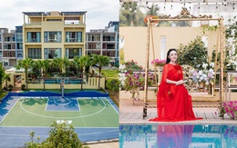 Biệt thự 1000m2, 10 phòng ngủ, có cả sân bóng rổ của nữ NSƯT, trưởng khoa thanh nhạc đình đám