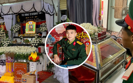 Người thân khóc nghẹn trong tang lễ Thượng úy Lê Văn Thắng (Sao Nhập Ngũ) tại Nghệ An