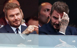 Beckham phong độ lịch lãm cũng phải cau mày thất vọng về tuyển Anh khi bị Ghana cầm hoà