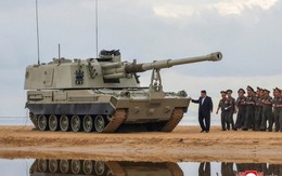 Pháo tự hành Juche-107 tầm bắn 65km của Triều Tiên thể hiện sức mạnh