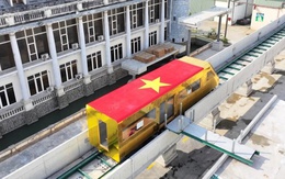 Việt Nam vừa có đoàn tàu dát vàng được chạy thử dưới lòng đất, thiết kế chở được 80 khách