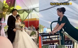 Clip bà ngoại vừa ăn cưới vừa tập thể dục khiến dân mạng phục lăn