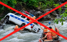 Công an Lào Cai bác tin xe công vụ lao xuống suối
