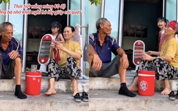 Bé gái hiếu thảo bê nhầm quạt sưởi chăm bà đi làm đồng về khiến dân mạng cười bò