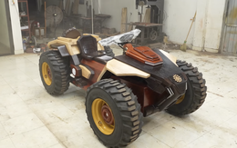Thợ mộc Việt Nam trình làng 'quái thú' ATV bằng gỗ: To như ô tô, khung gầm thép, giảm xóc độc lập, chạy động cơ điện siêu êm