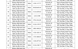 Công an yêu cầu tất cả chủ xe máy, ô tô vi phạm có biển số sau nhanh chóng nộp phạt nguội theo Nghị định 168