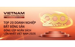 Công bố Top 20 công ty bất động sản nộp ngân sách lớn nhất Việt Nam 2026: Tổng nộp 230.000 tỷ đồng, đóng góp gần 9% thu ngân sách của cả nước