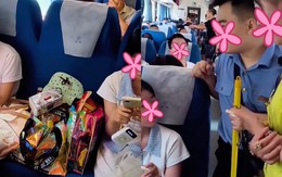Bà cô gọi nhân viên trên tàu xử lý hai bạn nữ mua 3 vé nhưng chỉ ngồi 2 ghế, không chịu nhường chỗ
