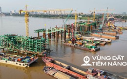 Ngắm đại công trường xây cầu vô cực ở Hà Nội: 8 tháng đạt gần 40% tiến độ, 26.000 tấn thép đã sẵn sàng, 500 người làm 3 ca để vượt qua cột mốc khó khăn nhất