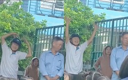 Clip ông múa say sưa để nhắc bài cho cháu trên sân khấu làm dân mạng 'tan chảy'