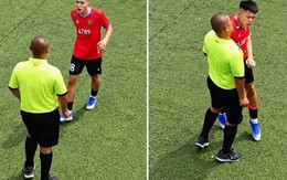 Xôn xao vụ cầu thủ U19 chơi xấu đánh nguội đối thủ, lao vào húc vai trọng tài sau thẻ đỏ ở Hà Nội