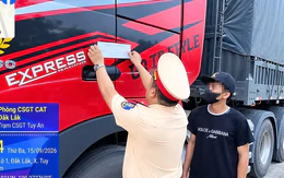 Chưa có bằng vẫn lái xe tải kéo rơ moóc chạy quá tốc độ trên Quốc lộ 1
