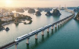 Không chỉ làm siêu đường sắt tốc độ 350km/h, tỷ phú Phạm Nhật Vượng còn cho xây 9 cầu vượt sông, 11 cầu cạn, dự kiến 2028 người Việt đi từ VEC tới Hạ Long chỉ mất 23 phút
