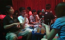 Teen Sài thành đi trà chanh đốt shisha