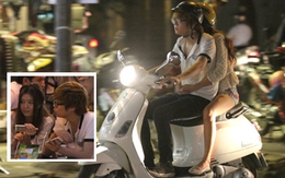 Bùi Anh Tuấn chở bạn gái đi chơi bằng xe máy