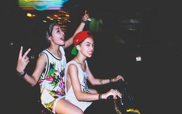 Hot girl Chi Pu cổ vũ vi phạm giao thông?