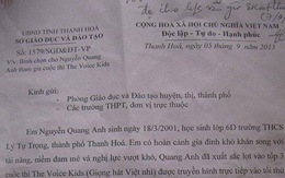 Sở GDĐT Thanh Hóa ra công văn chỉ thị bình chọn cho Quang Anh?