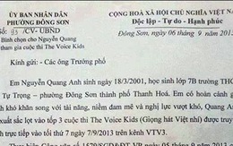 Quang Anh vô địch do công văn Phường Đông Sơn, Sở GDĐT Thanh Hóa?