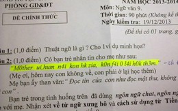 Thú vị đề thi Ngữ Văn lớp 9 hỏi về "ngôn ngữ chat" của giới trẻ