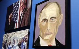 Xem Bush vẽ Putin, Merkel