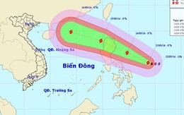 Bão giật cấp 14-15 tiến nhanh vào Biển Đông