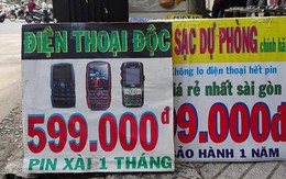 Điện thoại 599.000 đồng pin khỏe bán ở lề đường Sài Gòn