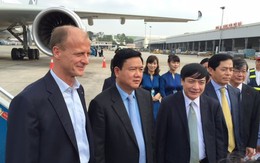 Bộ trưởng Đinh La Thăng bay trình diễn cùng máy bay thế hệ mới A350 XWB