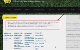 Website Liên đoàn bóng đá Malaysia bị hacker tấn công