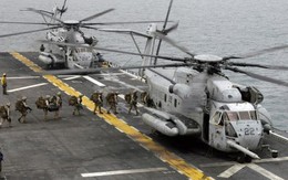 Trực thăng hạng nặng của Hải quân Mỹ gặp nạn