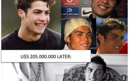 Ảnh chế: Cris Ronaldo đẹp vì tiền!