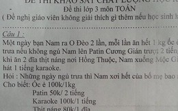 Đề Toán lớp 3 "bá đạo": 1 ngày con xơi của bố mẹ bao nhiều tiền?