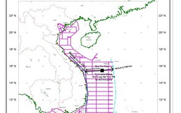 Bản đồ minh họa vị trí giàn khoan trái phép của Trung Quốc