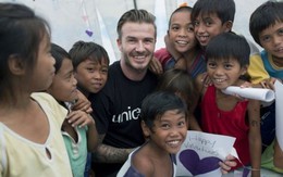 Beckham mang tình yêu đến nạn nhân bão Haiyan