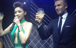 Tóc Tiên diện váy gợi cảm sánh vai cùng Beckham