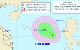 Xuất hiện áp thấp nhiệt đới trên biển Đông