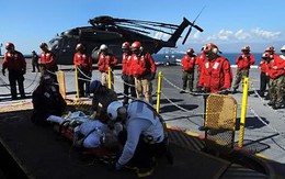 [ẢNH] Lính Mỹ trên tàu USS America khi bị thương được điều trị thế nào?