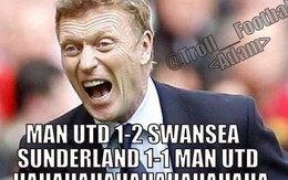 Ảnh chế: David Moyes hả hê với kết quả của Man United