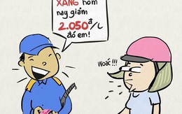 Bộ tranh hài hước về chuyện giá xăng