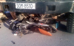 Hưng Yên: Đôi nam nữ bị cuốn vào gầm xe tải khi sang đường