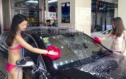 Sợ ế khách cửa hàng rửa xe "tung" nhân viên mặc bikini